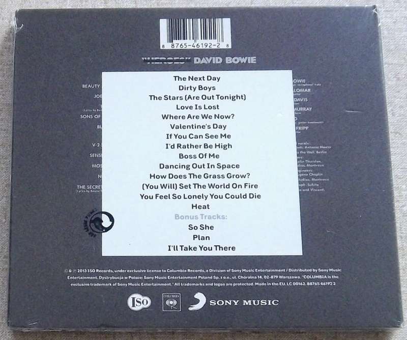 DAVID BOWIE The Next Day Deluxe US Digipack + Bonus Tracks