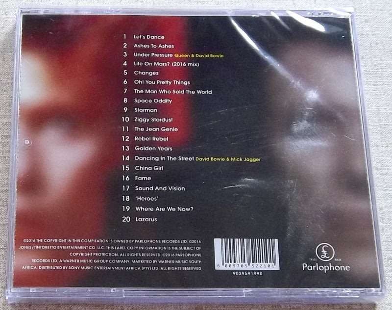 DAVID BOWIE Legacy CD SOUTH AFRICA Cat# 9029591990