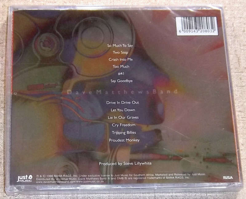 DAVE MATTHEWS BAND Crash SOUTH AFRICA Cat#: CDJUST 109