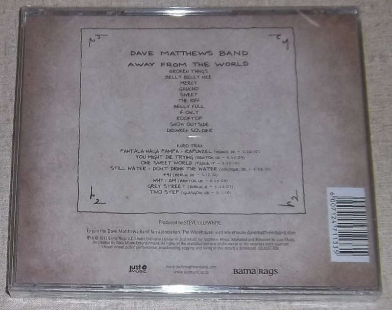 DAVE MATTHEWS BAND Away From The World (SA Tour Edition) SOUTH AFRICA + Live CD