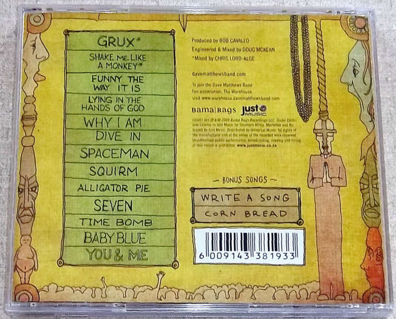 DAVE MATTHEWS BAND Big Whiskey And The Groogrux King SOUTH AFRICA Cat# CDJUST301