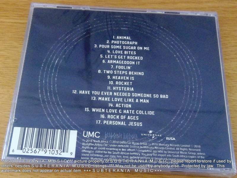 DEF LEPPARD The Story So Far The Best Of SOUTH AFRICA Cat# 06025 6791032