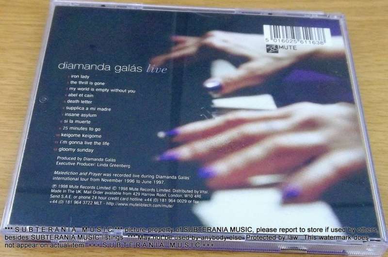 DIAMANDA GALAS Malediction And Prayer CD