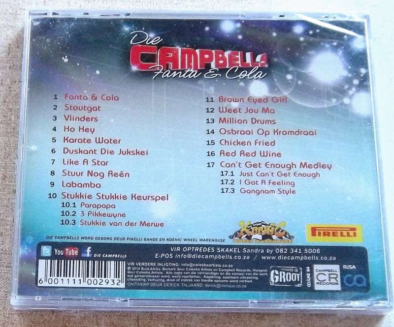 DIE CAMPBELLS Fanta & Cola CD SOUTH AFRICA Cat# CDJUKE84