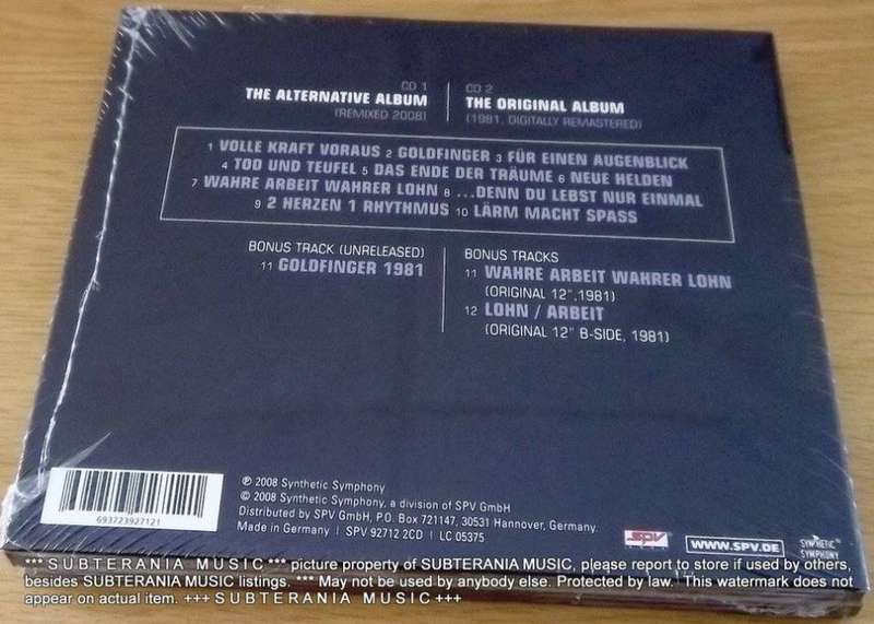 DIE KRUPPS Volle Kraft Voraus ! Double Digipak includes original and remixed Alternative album