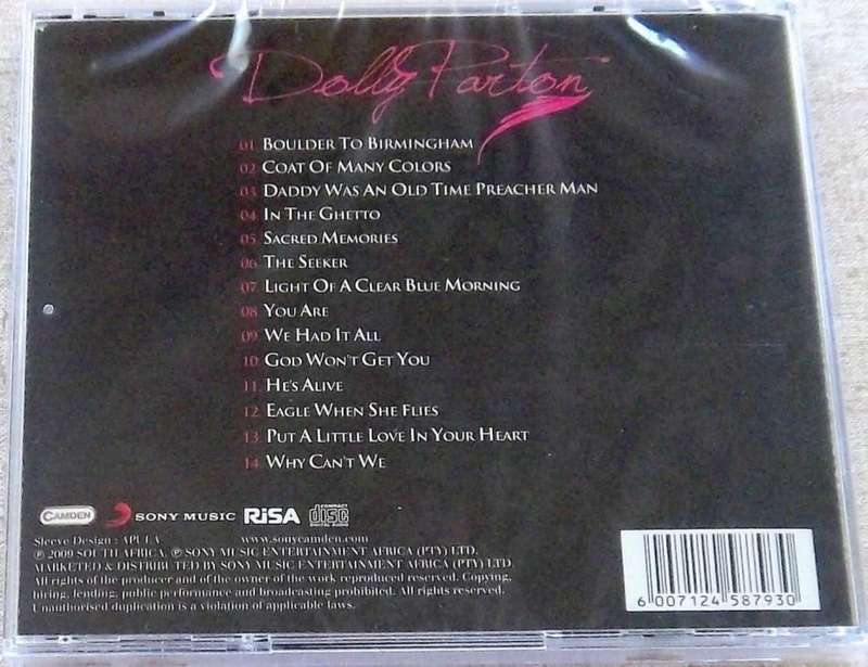 DOLLY PARTON From the Heart SOUTH AFRICA Cat# CDSM394