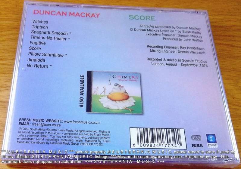 DUNCAN MacKAY Score SOUTH AFRICA Cat# FRESHCD176