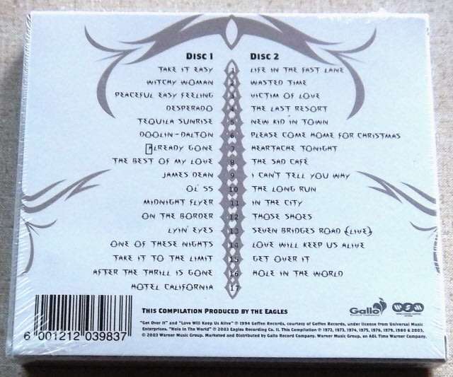 THE EAGLES The Complete Greatest Hits SOUTH AFRICA Cat# CDESP158