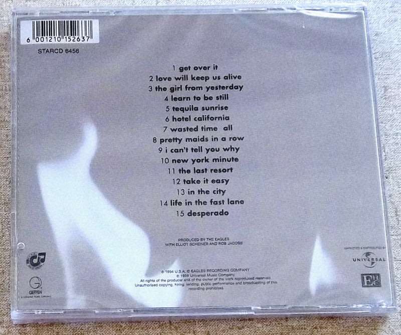 THE EAGLES Hell Freezes Over SOUTH AFRICA Cat# STARCD 6456