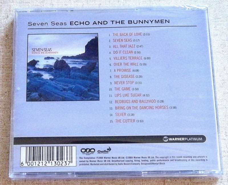ECHO & THE BUNNYMEN Seven Seas Best Of SOUTH AFRICA Cat# CDWP 015