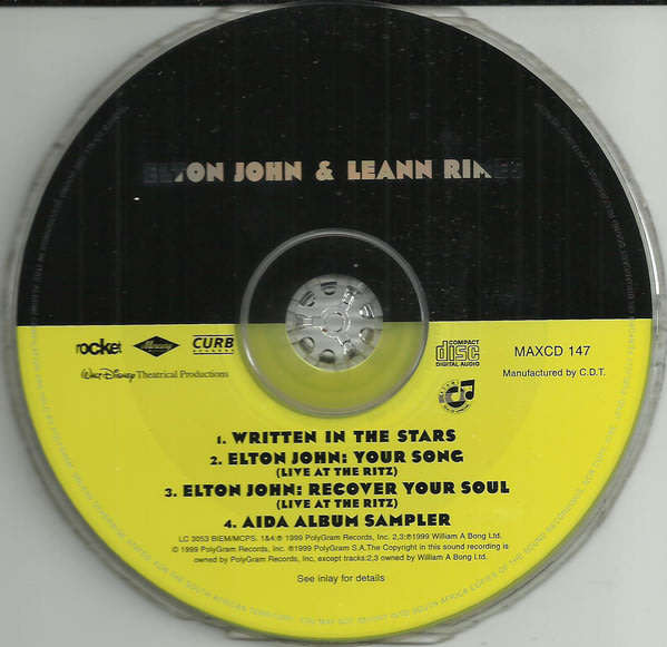 ELTON JOHN + LEANN RIMES Written in the Stars CD Single