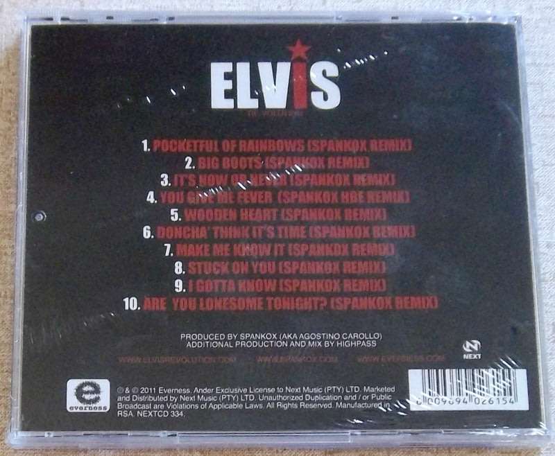 ELVIS PRESLEY Re:Volution SOUTH AFRICA Cat# NEXTCD334 Unique Tracklisting