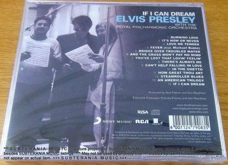 ELVIS PRESLEY If I Can Dream with Royal Philharmonic Orchestra SOUTH AFRICA Cat# CDRCA7473