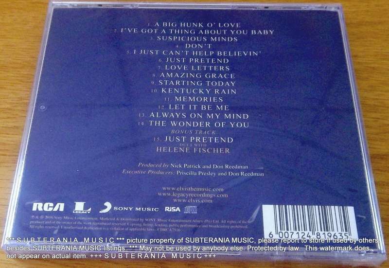 ELVIS PRESLEY The Wonder of You with Royal Philharmonic Orchestra SOUTH AFRICA Cat# CDRCA7516