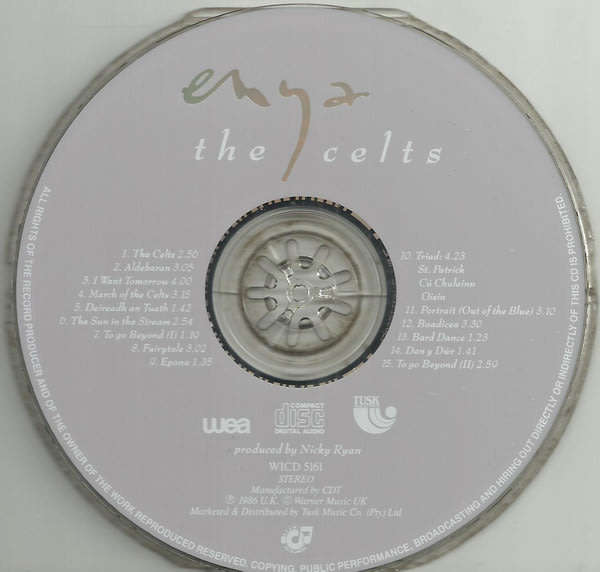 ENYA The Celts South African Issue CD