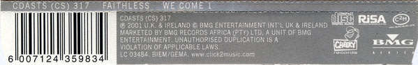 FAITHLESS We Come 1 CD Single