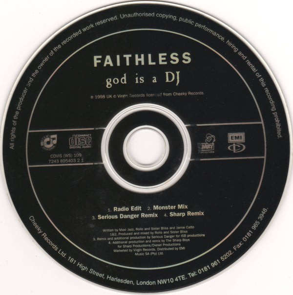 FAITHLESS God is a DJ CD Single