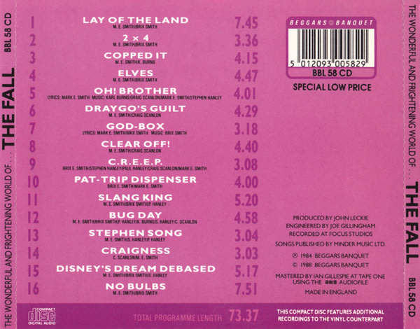 THE FALL The Wonderful And Frightening World Of... The Fall CD