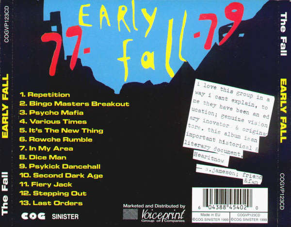 THE FALL Early Fall 77-79 CD