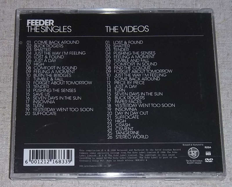 FEEDER The Singles CD + DVD SOUTH AFRICA Cat# DGR1652 *Out of Print*