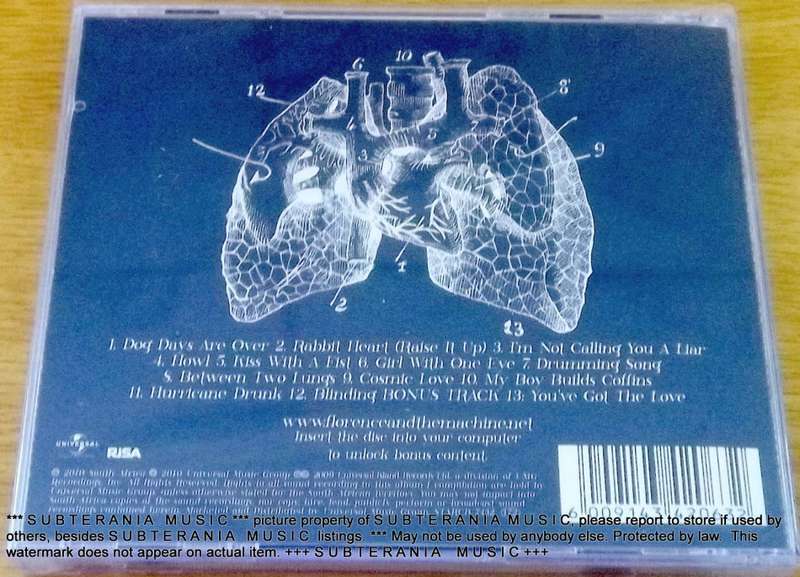 FLORENCE + THE MACHINE Lungs SOUTH AFRICA Cat# STARCD7432