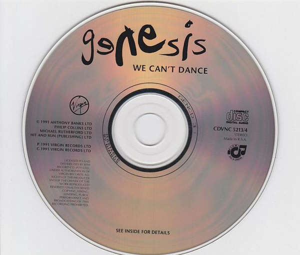 GENESIS We Can't Dance South African Issue CD