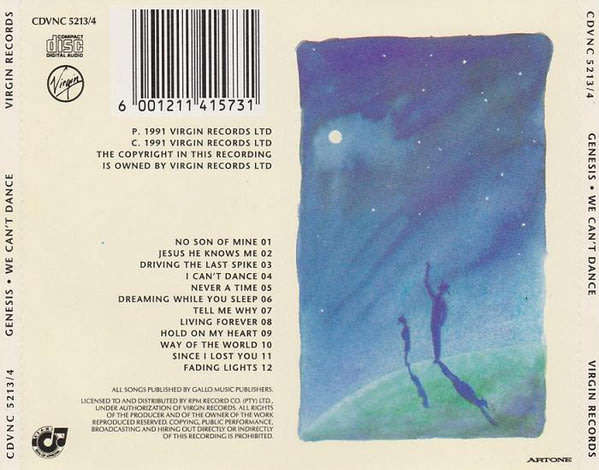 GENESIS We Can't Dance South African Issue CD