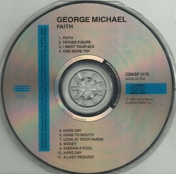 GEORGE MICHAEL Faith CD South African Issue [CDKSF 3170]