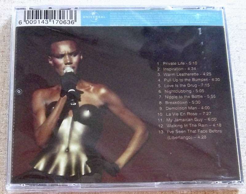 GRACE JONES Classic Universal Masters Collection SOUTH AFRICA Cat# BUDCD 124