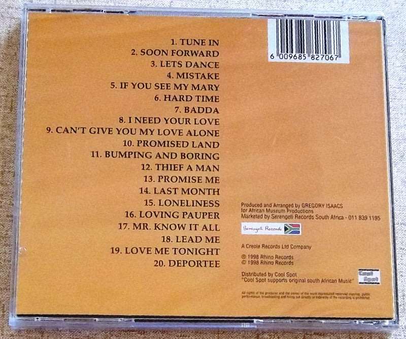 GREGORY ISAACS Tuned Into SOUTH AFRICA Cat# CD RN7060 (CDS)
