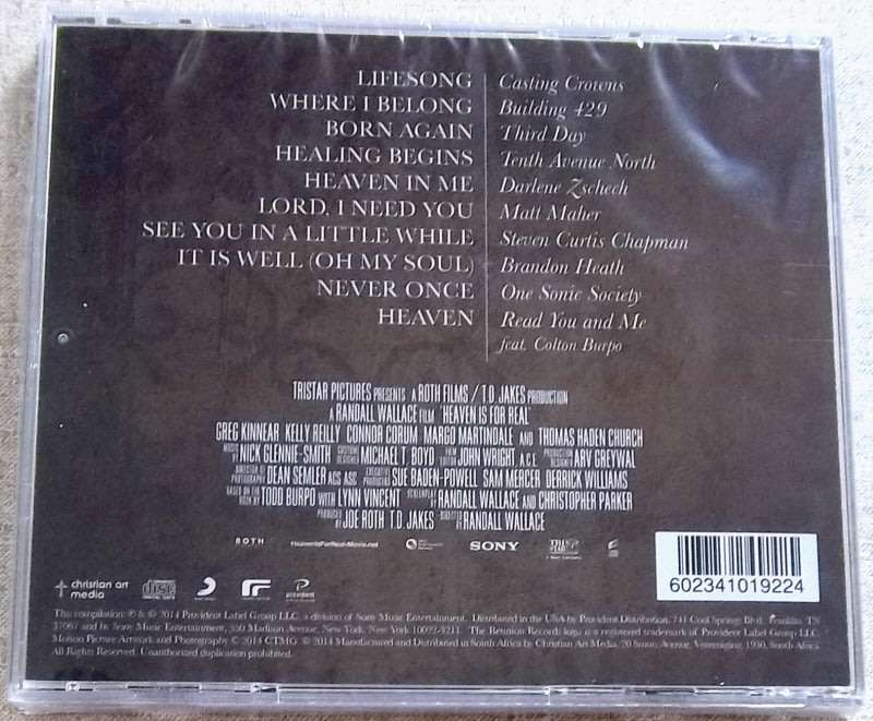 HEAVEN IS FOR REAL Soundtrack CD