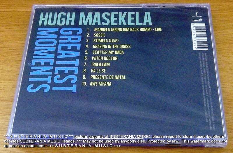 HUGH MASEKELA Greatest Moments SOUTH AFRICA Cat# CDGBS004