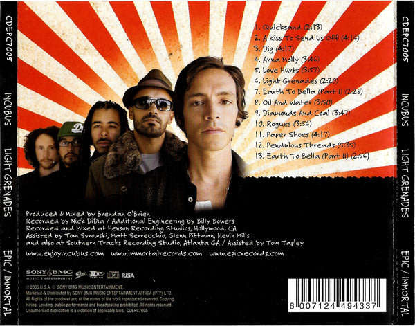 INCUBUS Light Grenades CD