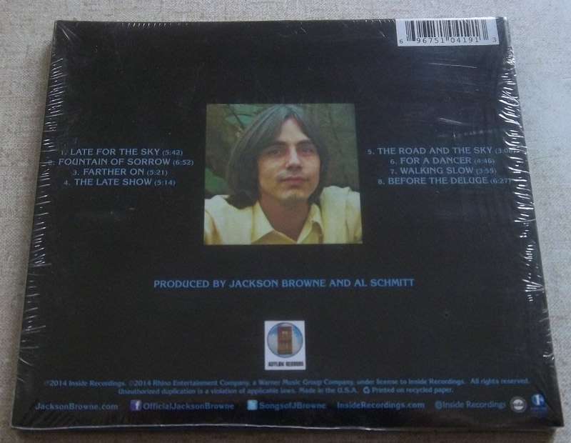 JACKSON BROWNE Late For The Sky US Cat# INR 04191
