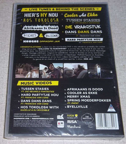 JACK PAROW Welcome to Parowdise DVD SOUTH AFRICA All Regions
