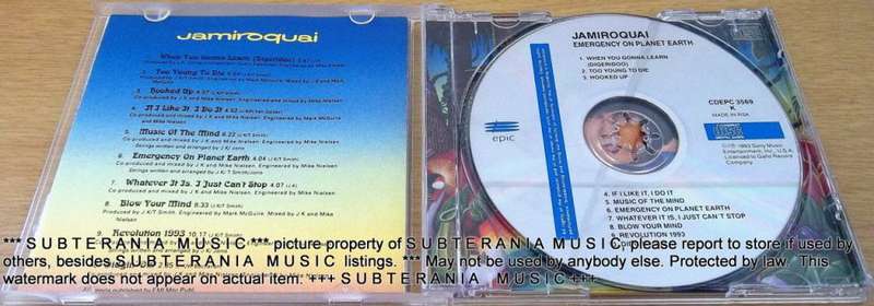 JAMIROQUAI Emergency On Planet Earth SOUTH AFRICA Cat# CDEPC 3569 K