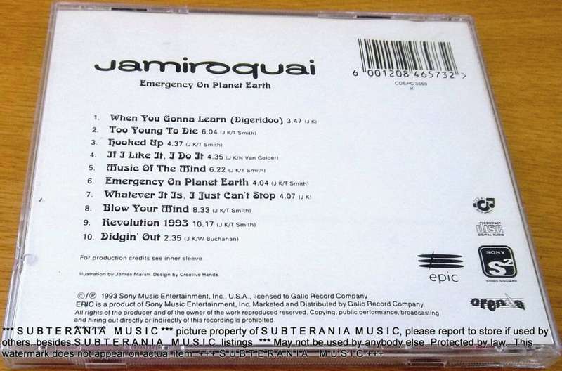 JAMIROQUAI Emergency On Planet Earth SOUTH AFRICA Cat# CDEPC 3569 K