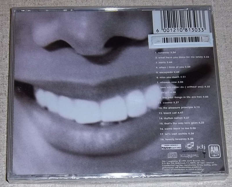 JANET JACKSON Design of a Decade 1986/1996 SOUTH AFRICA Cat# STARCD6216