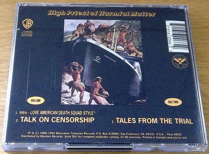 JELLO BIAFRA High Priest of Harmful matter 2 CD [SPOKEN WORD]