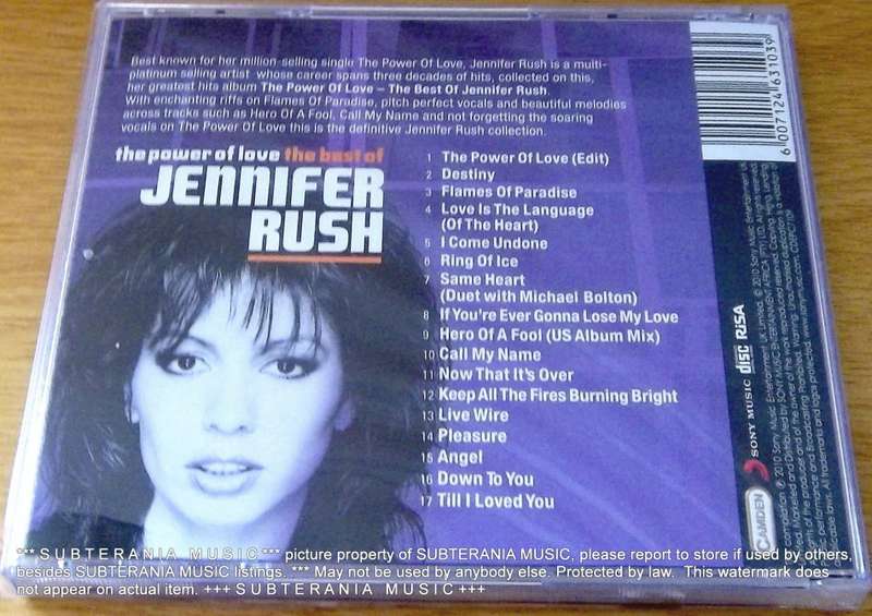 JENNIFER RUSH The Power of Love The Best Of SOUTH AFRICA Cat# CDEPC7109