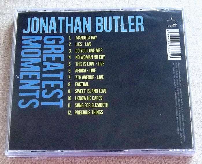 JONATHAN BUTLER Greatest Moments SOUTH AFRICA Cat#CDGBS007