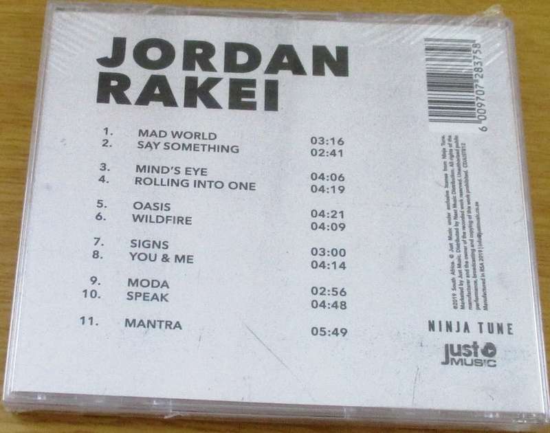 JORDAN RAKEI Origin SOUTH AFRICA Cat# CDJUST812