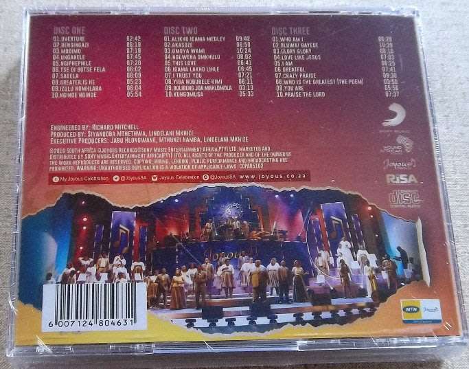JOYOUS CELEBRATION 20 Moses Mabhida Stadium 3xCD SOUTH AFRICA Cat# CDPAR6012