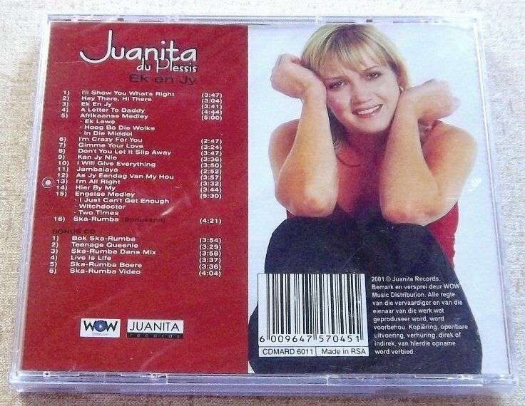 JUANITA DU PLESSIS Ek en Jy 2xCD SOUTH AFRICA Cat# CDMARD6011