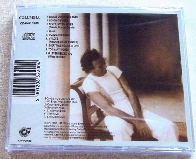 JULIO IGLESIAS Non Stop SOUTH AFRICA Cat# CDANIC3209