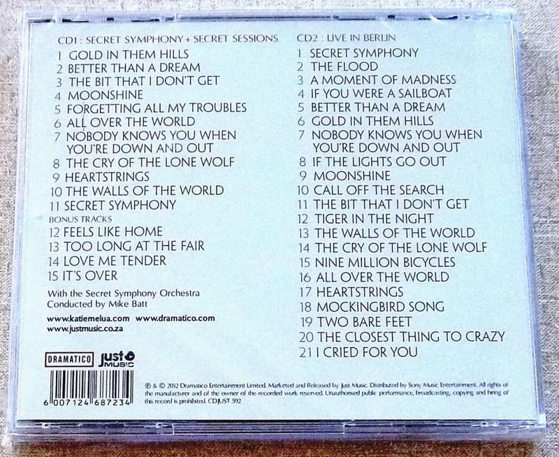 KATIE MELUA Secret Symphony 2CD Deluxe Edition