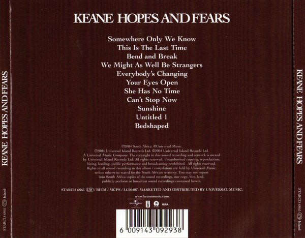 KEANE Hopes and Fears CD