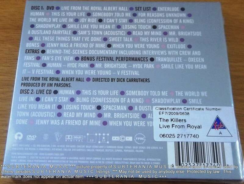 THE KILLERS Live From The Royal Albert Hall CD+DVD EUROPE 0602527177403
