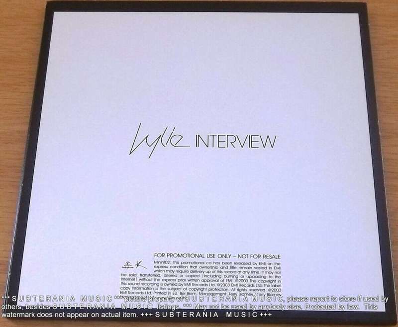 KYLIE MINOGUE Body Language Interview Disc CD UK Cat# Minint02
