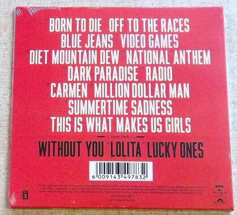 LANA DEL REY Born To Die Deluxe Edition CD Cat# SSTARCD 7658